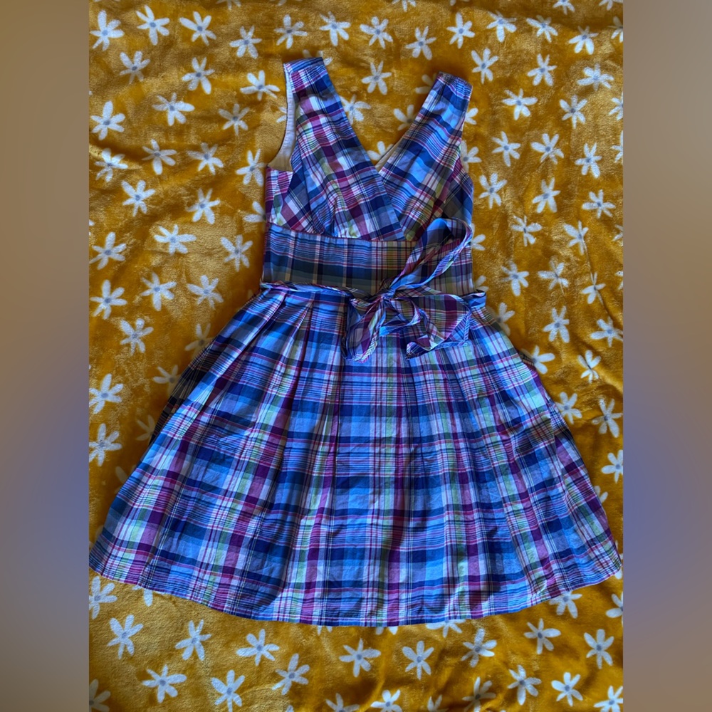 G.H. Bass plaid dress / vintage / Easter / spring